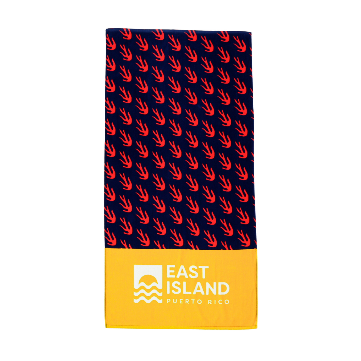 Navy Corals Towel