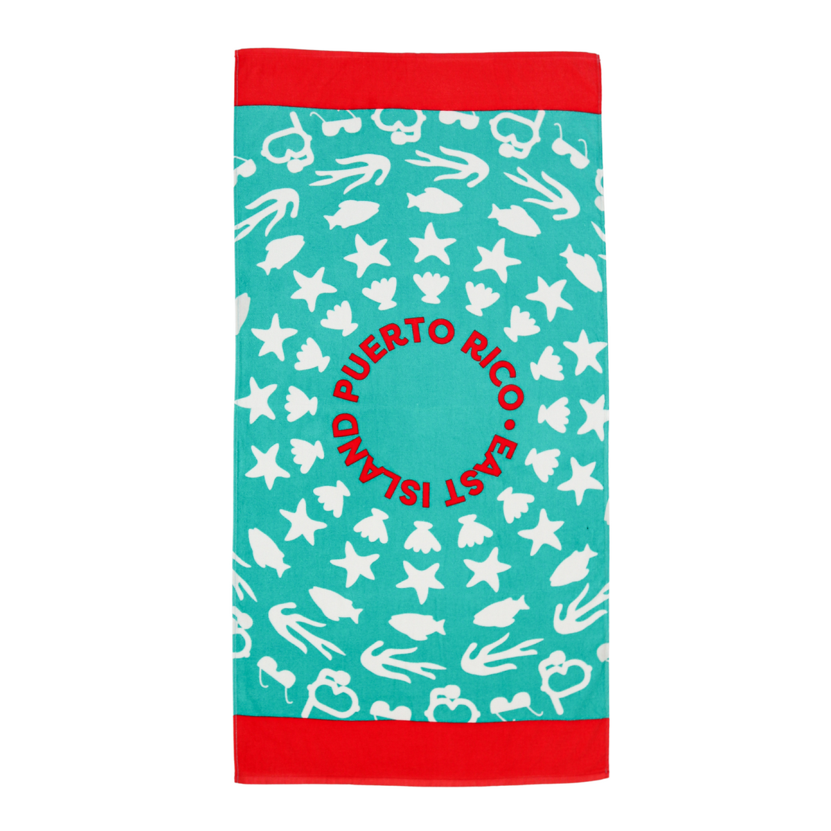 Aqua Sea Shells Towel